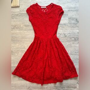 XS Lace Red Dress